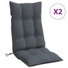vidaXL Almofad&otilde;es p/ cadeira encosto alto 2pcs tecido oxford antracite