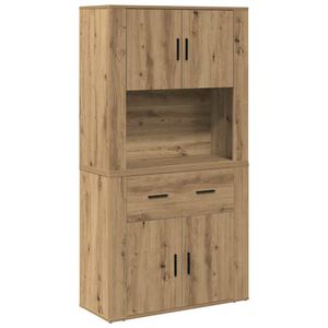 vidaXL Highboard carvalho artisiano 80 x 33 x 150 cm