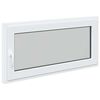 vidaXL Janela de por&atilde;o RISOR 120 x 60 cm PVC e Vidro Branco