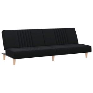 vidaXL Sof&aacute;-cama tecido preto
