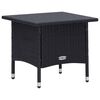 vidaXL 2 pcs conjunto lounge de jardim c/ almofadões vime PE preto