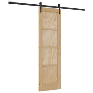 vidaXL Porta Deslizante ORKDAL 61 x 198,5 cm Madeira de Pinho Maci&ccedil;a