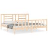 vidaXL Estrutura de cama Super King Size com cabeceira madeira maci&ccedil;a