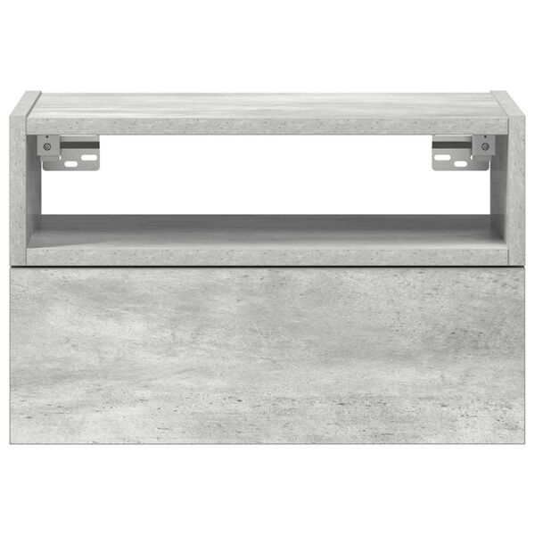 vidaXL Mesas de cabeceira de parede 2pcs 45x26x28,5cm cinzento cimento