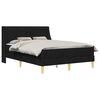 vidaXL Estrutura de cama com colch&atilde;o com cabeceira Poli&eacute;ster