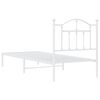 vidaXL Estrutura de cama com cabeceira 80x200 cm metal branco