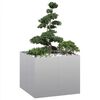 vidaXL Planter 100x100x80 cm a&ccedil;o galvanizado
