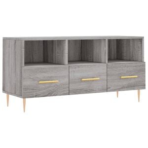 vidaXL M&oacute;vel de TV 102x36x50 cm derivados de madeira cinzento sonoma
