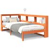vidaXL Cama com estante sem colch&atilde;o 90x200cm pinho maci&ccedil;o castanho-mel