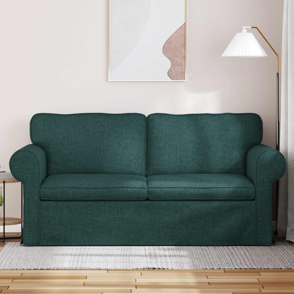 vidaXL Sof&aacute; Verde Escuro 175 x 82 x 80 cm tecido