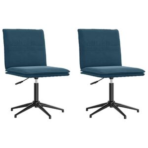 vidaXL Cadeiras de jantar 2 pcs veludo azul