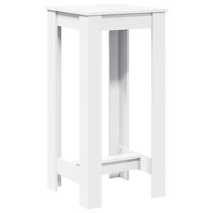 vidaXL Mesa de bar 51x50x103,5 cm derivados de madeira branco