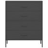 vidaXL Cómoda/aparador com gavetas aço 80x35x101,5 cm antracite