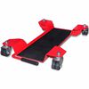 vidaXL Suporte de transporte/arruma&ccedil;&atilde;o para moto vermelho
