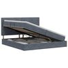vidaXL Cama com arruma&ccedil;&atilde;o e colch&atilde;o Cinzento-Escuro 200 x 200 cm