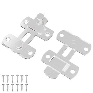 vidaXL Fechadura de Porta 2 unid. Prateado 70 x 8 mm A&ccedil;o