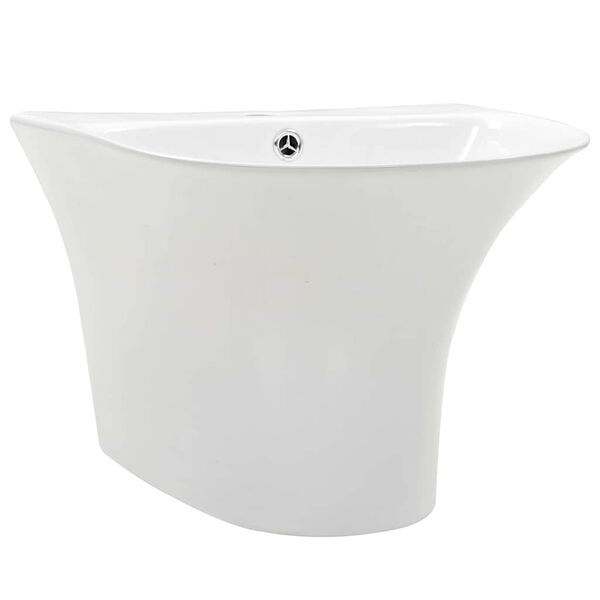 vidaXL Lavabo Branco 47 x 45 x 37 cm Cer&acirc;mica Vidrada
