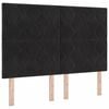vidaXL Cabeceira LED Preto 144 cm Veludo