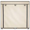 vidaXL Sapateira com cobertura 115x28x110 cm tecido cor creme