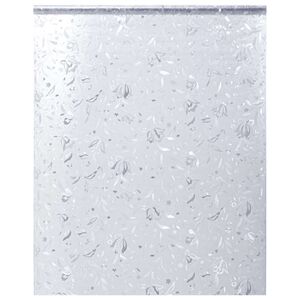vidaXL Pel&iacute;cula para janela fosca 45x500 cm PVC padr&atilde;o de flor
