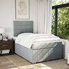 vidaXL Cama boxspring com colch&atilde;o 120x190 cm tecido cinzento-claro