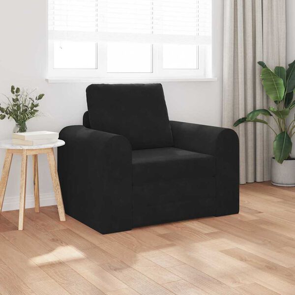 vidaXL Sof&aacute;-Cama Preto 98 x 71 x 83 cm Veludo