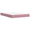 vidaXL Cama com molas/colch&atilde;o 140x190 cm veludo rosa