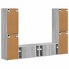 vidaXL Conjunto de m&oacute;vel de TV 6 pcs Cinza Sonoma Madeira processada