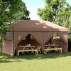 vidaXL Tenda de Festa Castanho 292 x 580 x 315 cm Tecido Oxford