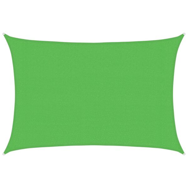 vidaXL Para-sol estilo vela 160 g/m&sup2; 3x4 m PEAD verde-claro