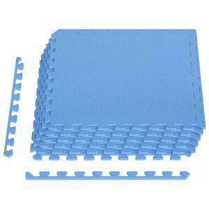 vidaXL Tapetes de ch&atilde;o 6 pcs 2,16 ㎡ espuma de EVA azul