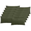 vidaXL Capa almofada 12 pcs ALMELO Verde 40 x 80 cm cord&atilde;o