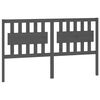 vidaXL Cabeceira de cama 165,5x4x100 cm pinho maci&ccedil;o cinzento