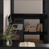 vidaXL Estrutura de Cama Loft com Mesa Carvalho Preto 90 x 190 cm