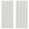 vidaXL Cortina de Voile 2 unid. Creme 225 x 140 cm Poli&eacute;ster
