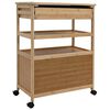 vidaXL Carrinho de Cozinha com Rodas Natural 59,5 x 36 x 82 cm Bambu