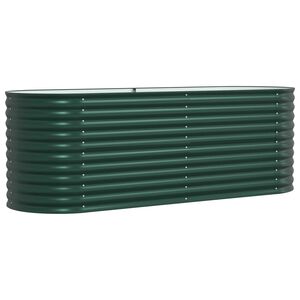 vidaXL Cama Elevada Verde 240 x 80 x 81 cm A&ccedil;o