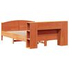 vidaXL Cama com estante sem colch&atilde;o 135x190 cm pinho maci&ccedil;o