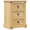 vidaXL Mesa de cabeceira Corona 45x35x64 cm madeira de pinho maci&ccedil;a