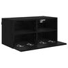 vidaXL Gabinetes de TV na Parede 2 pcs Carvalho Preto 60 x 30 x 30 cm