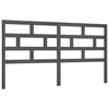 vidaXL Cabeceira de cama 186x4x100 cm pinho maci&ccedil;o cinzento