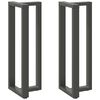 vidaXL P&eacute;s para mesa de bar em forma de T, 2 pe&ccedil;as, antracite, 50x35x(110-111) cm, a&ccedil;o