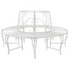 vidaXL Banco de &Aacute;rvore 8-N&uacute;mero de lugares &Oslash; 160 x 89 cm A&ccedil;o