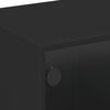 vidaXL M&oacute;vel de TV c/ portas de vidro 102x37x42 cm preto