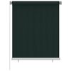 vidaXL Estore de rolo para exterior 125 (L) x 140 (A) cm verde-escuro HDPE