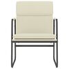 vidaXL Cadeira lounge 55x64x80 cm couro artificial cor creme