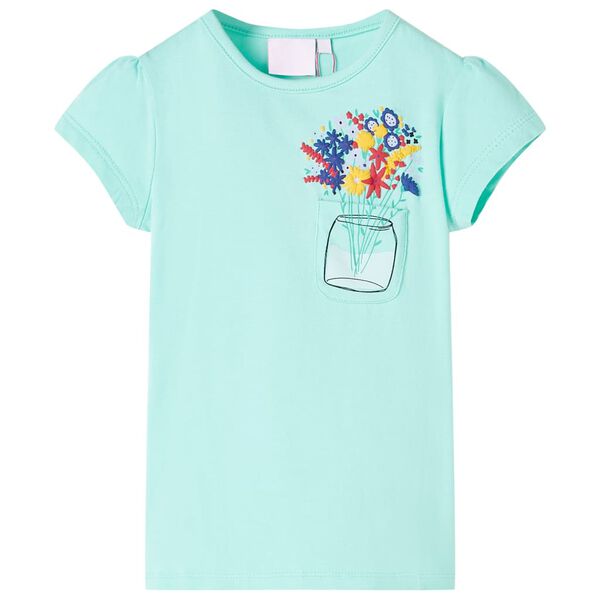 T-shirt infantil menta-claro 92
