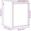 vidaXL Arm&aacute;rio de Parede com porta 2 pcs Marrom Cera 30 x 30 x 40 cm