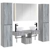 vidaXL Conjunto de M&oacute;veis para Banheiro 6 unid. Sonoma cinzento