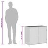 vidaXL Armário de arrumação p/ jardim 83x45x76 cm vime PE cinzento